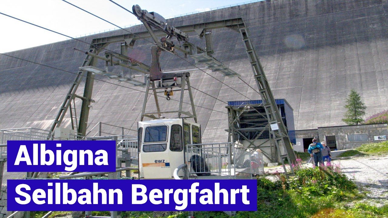 Luftseilbahn Staumauer Albigna Bergfahrt 2023 funivia cablecar