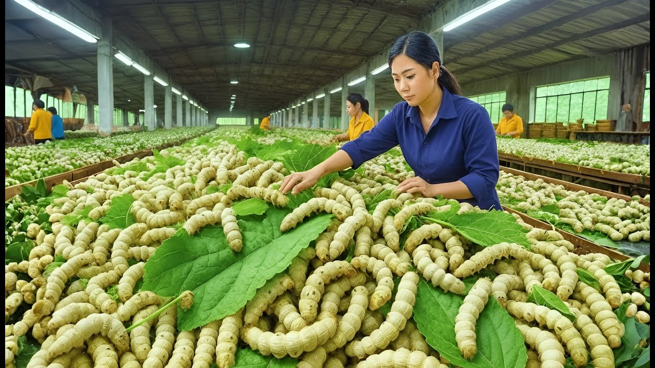 How Silk Is Made from Silkworms | Full Factory Process (AI Documentary)