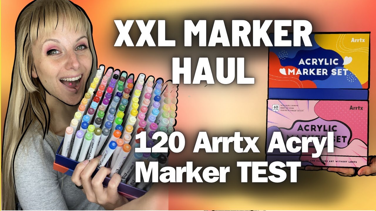 UNFASSBAR! Arrtx Acryl Marker! XXL TEST auf Papier/Aquarell/Leinwand/Keramik/Holz/Stein/Jeans! ❤️❤️