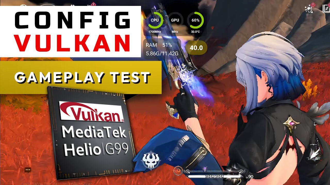 Gameplay Test - Config Vulkan FPS++ Wuthering Waves 2.7 - fix lag and stuttering - Itel RS4 G99