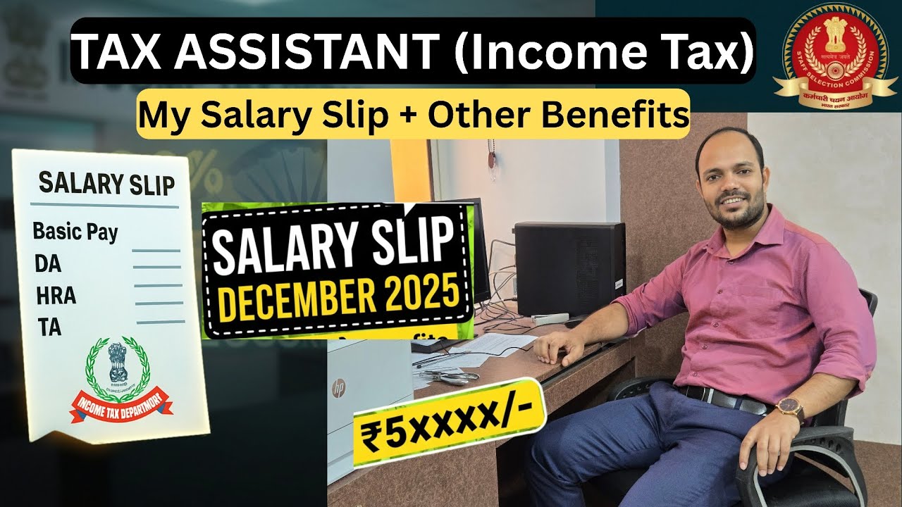 My Salary Slip 😲 | Tax Assistant in Income Tax Department 🔥 | Motivation for SSC CGL 👍 #ssccgl #ssc