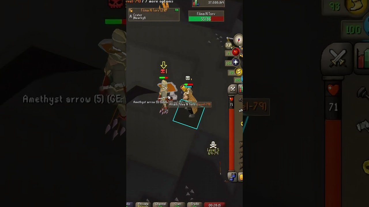 9.5M PK, lvl 79 with 80 def 95 str #bh #osrs #bountyhunter #osrspvp #runescape #pking