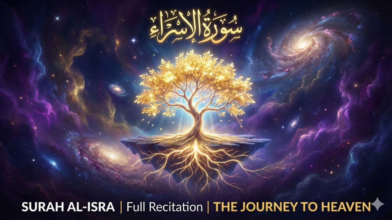 Surah Al-Isra (The Night Journey) 🌌 | Shab-e-Meraj Special 2026 | Black Screen