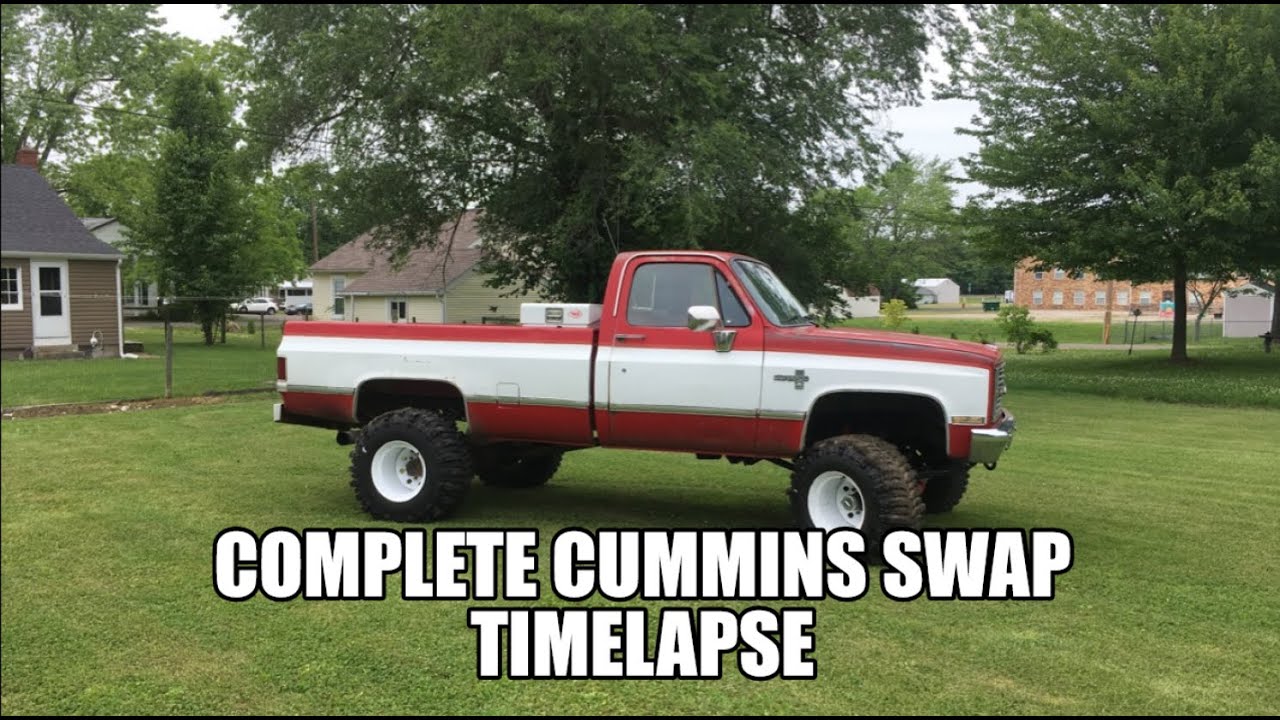Cummins swapped squarebody timelapse