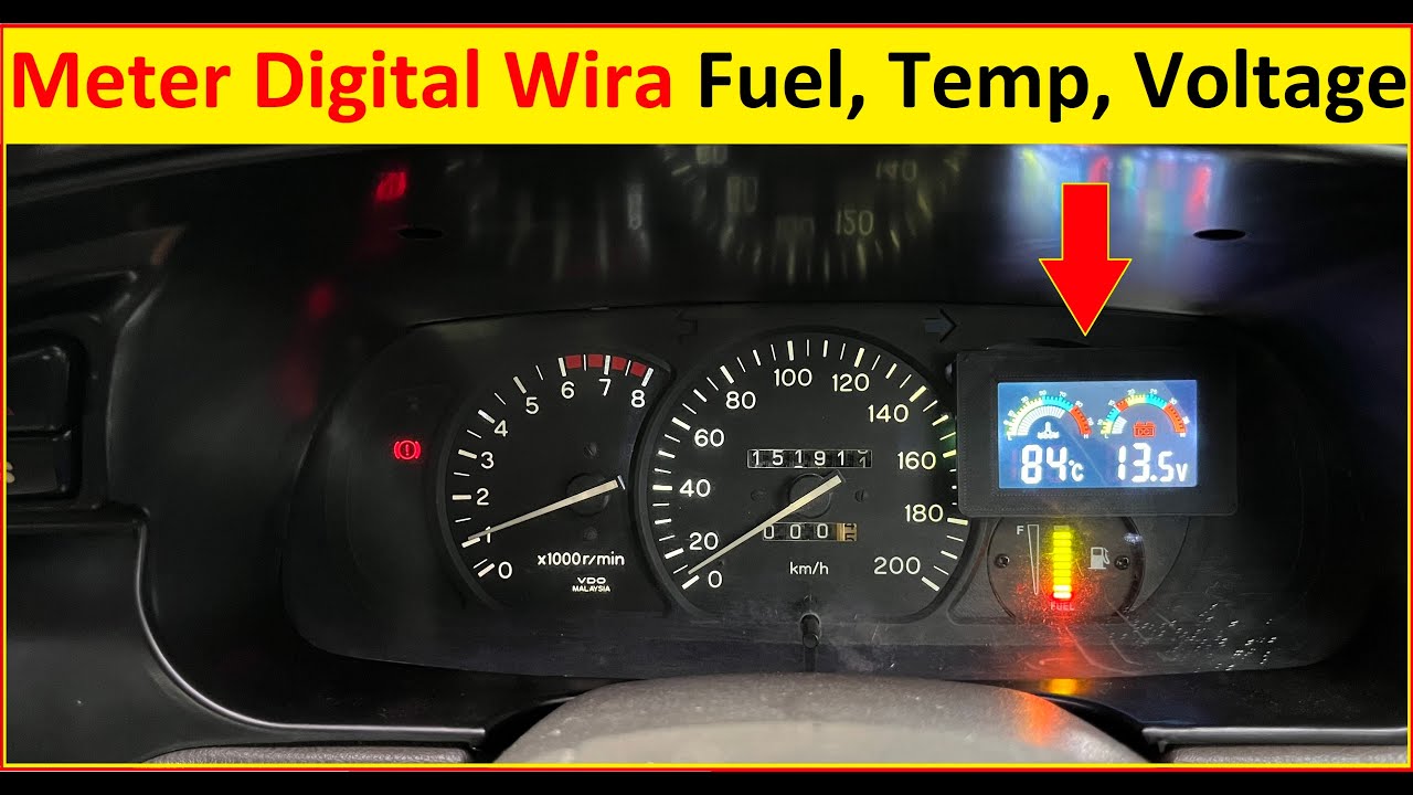 Cara Pasang Meter Digital Wira Custom PnP | Fuel, Temperature, Voltage DIY