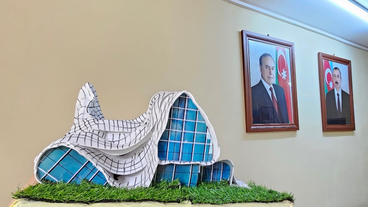 Heydər Əliyev mərkəzinin maketi | HƏ imza binası | Heydər Əliyevə aid əl işi hazırlanması #qs_decor