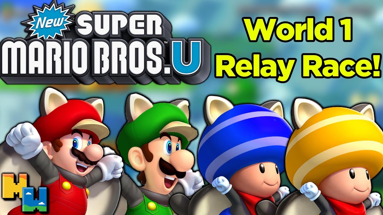 New Super Mario Bros. U World 1 Relay Race!