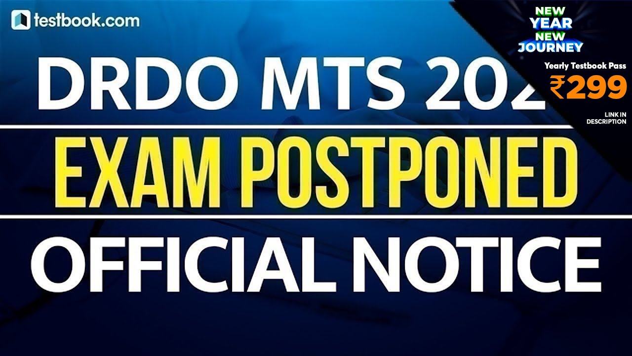 DRDO MTS Exam Date 2020 Update | Official Notice | DRDO MTS Tier 1 Exam Postponed