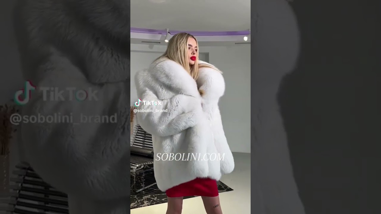 White fox fur coat