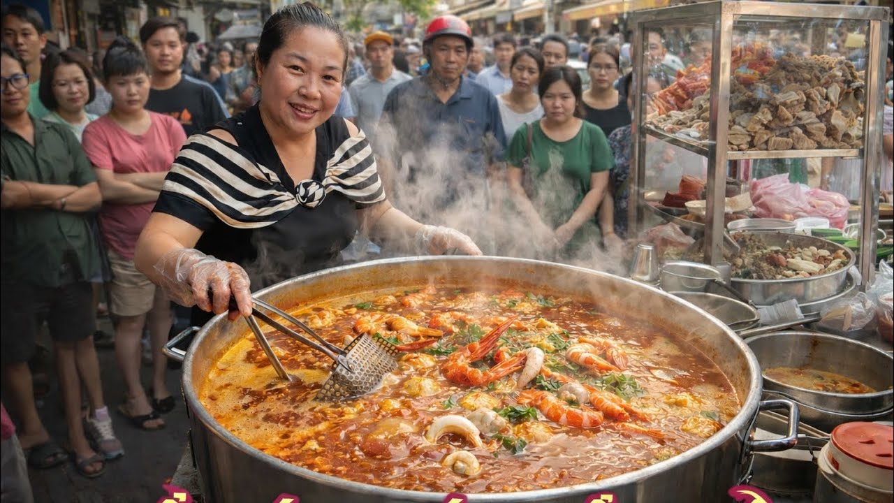 Nồi B&uacute;n Th&aacute;i Khổng Lồ G&acirc;y Sốt &ndash; Kh&aacute;ch Ăn Xong Quay Lại Liền mỗi tuần
