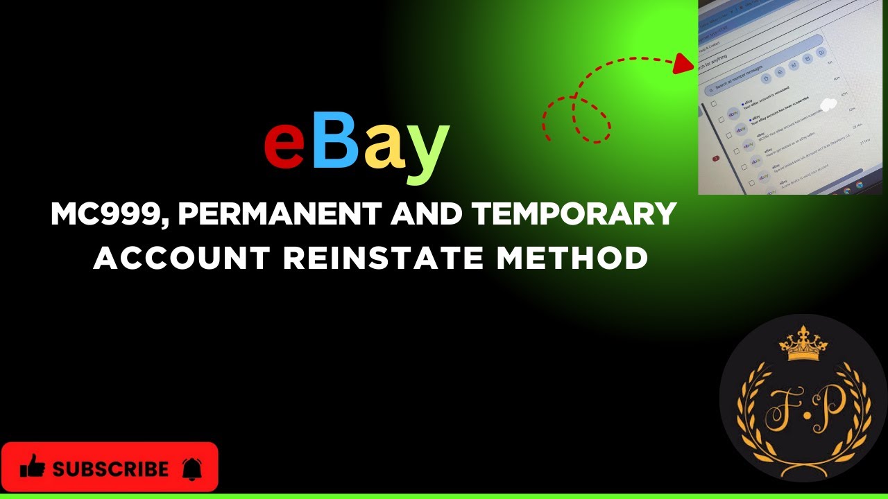 How to Reinstate eBay Permanently MC999 & Temporary Suspension , eBay Account Reinstated By RAI FP
