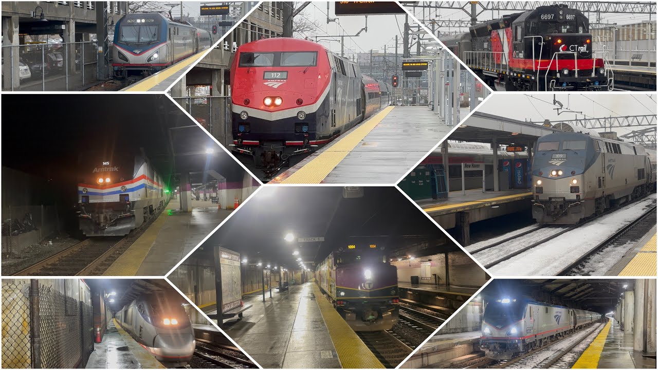 Northeast Corridor Railfanning @ New Haven,CT & Back Bay Boston,MA   (02/18/2026)