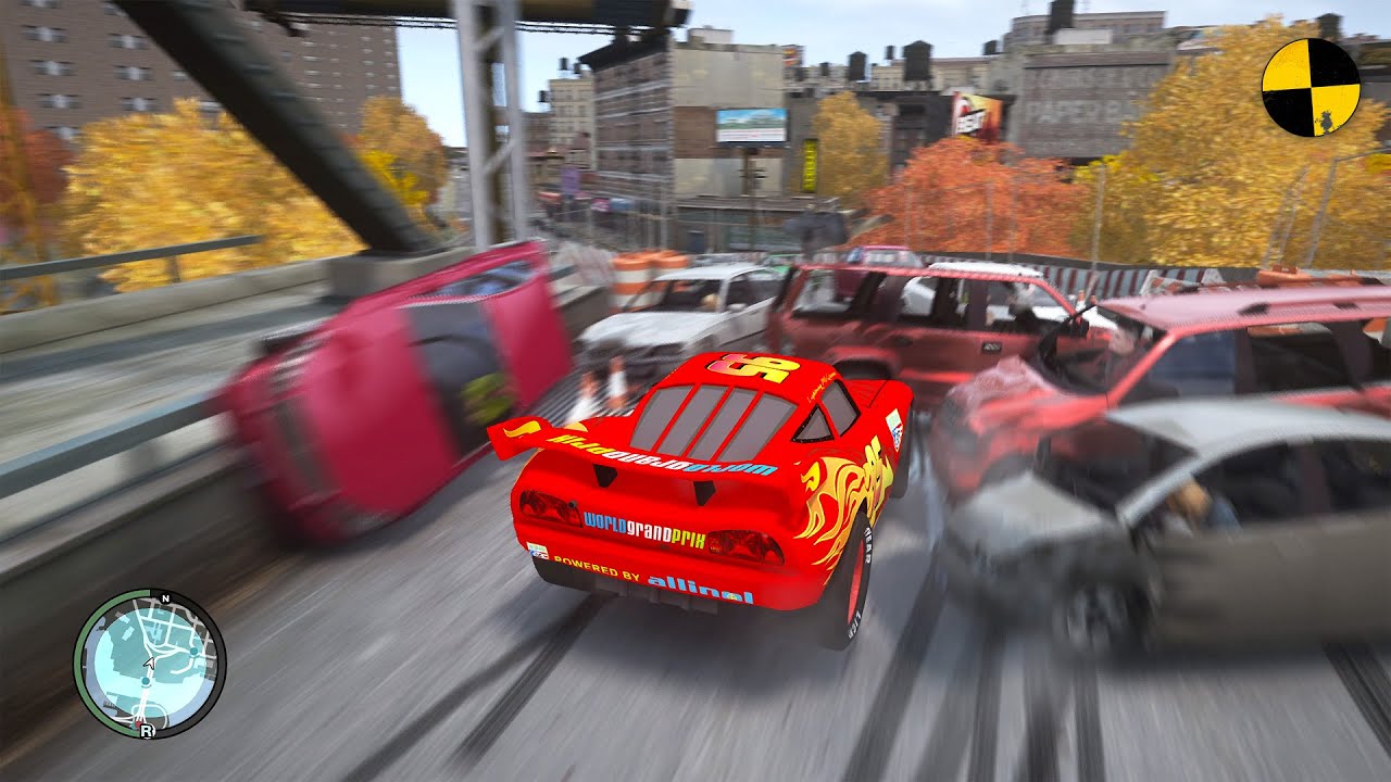 GTA 4 Crazy Disney Cars Ep.6