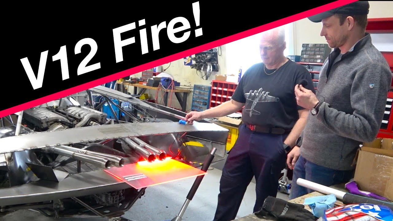 Supercar straight pipes, swords, and fire | V12 King Zero #30