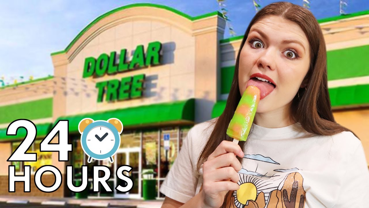 Eating ONLY Dollar Store Food for 24 HOURS!!