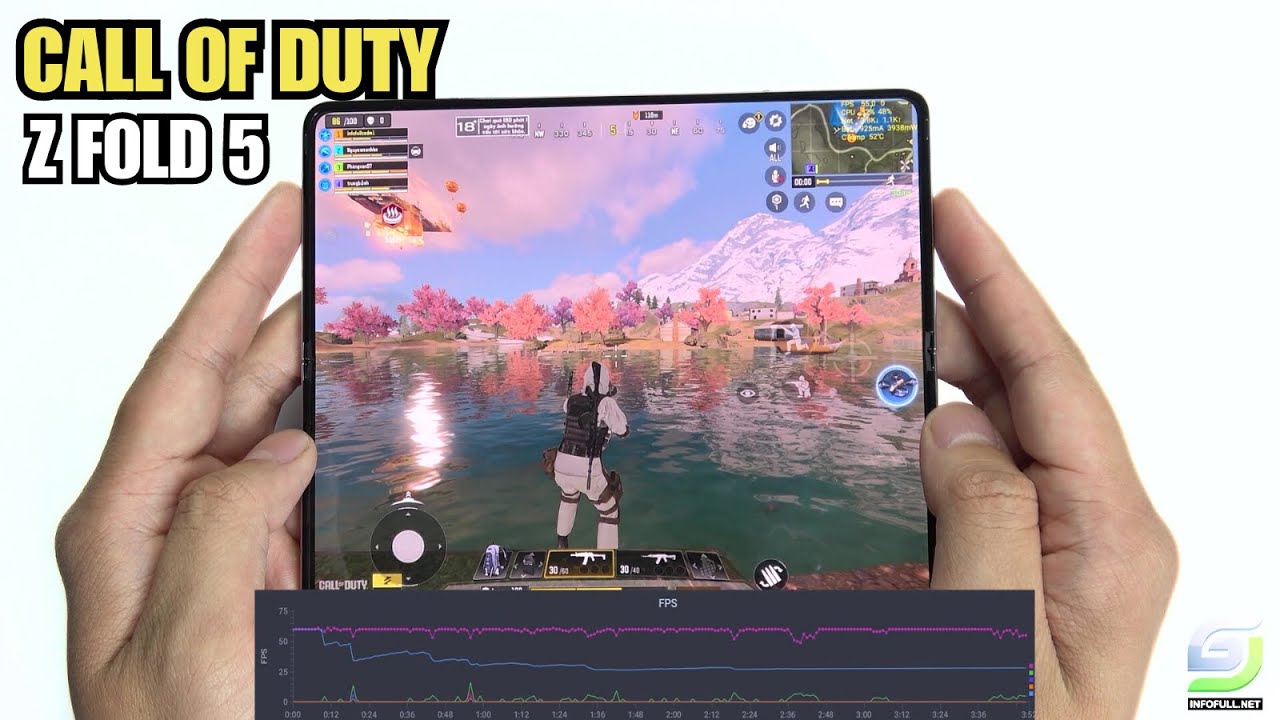 Samsung Galaxy Z Fold 5 test game Call of Duty Mobile CODM 2024 | Snapdragon 8 Gen 2