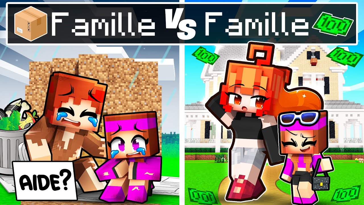 Famille de Pauvre VS Famille de Riche sur Minecraft !