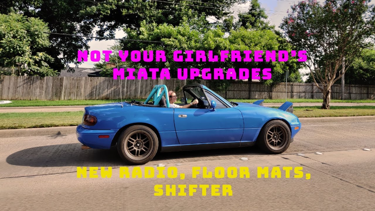 Clean NA Miata gets interior update! (Radio, Better than Factory floormats, shifter, shift boot)