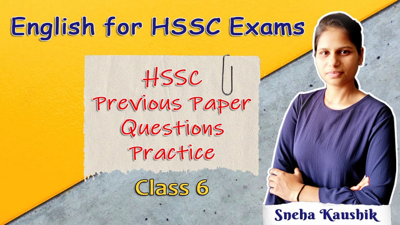 HSSC PREVIOUS PAPAER | ENGLISH PRACTICE SESSION | CLASS 6 | BY SNEHA KAUSHIK | HARDEEP NAIN & TEAM