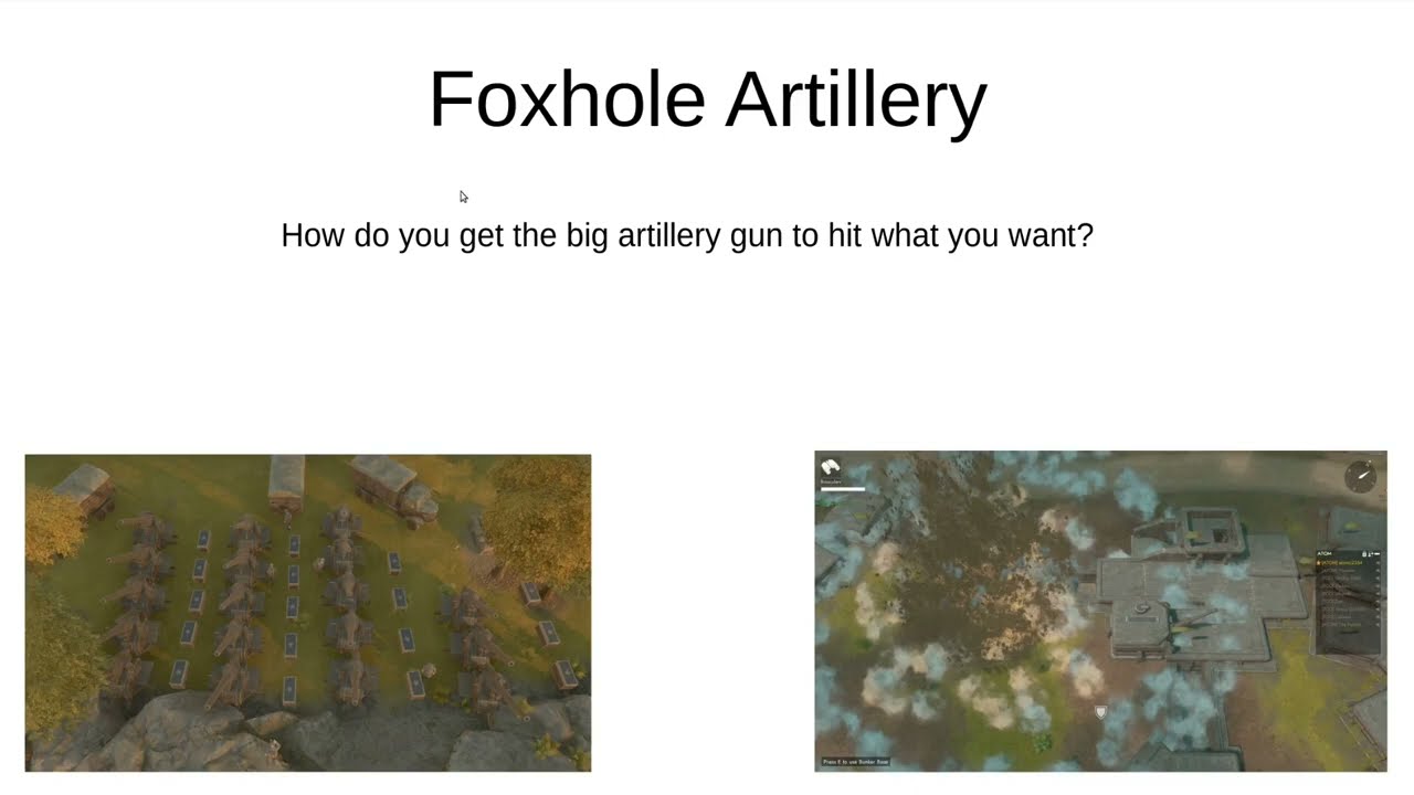 Foxhole: How to Aim Artillery