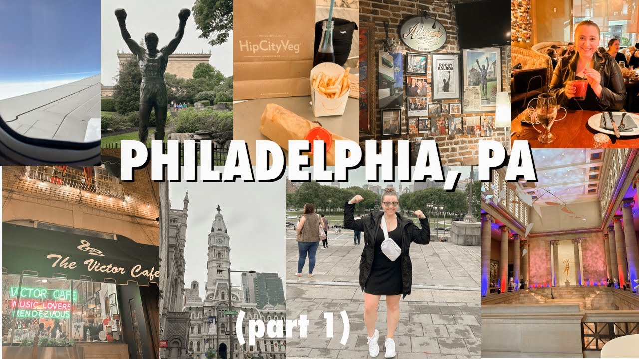 WEEKEND IN PHILADELPHIA, PA (part 1): travel day, Rocky Steps/Statue, Museum of Art, Victors Cafe