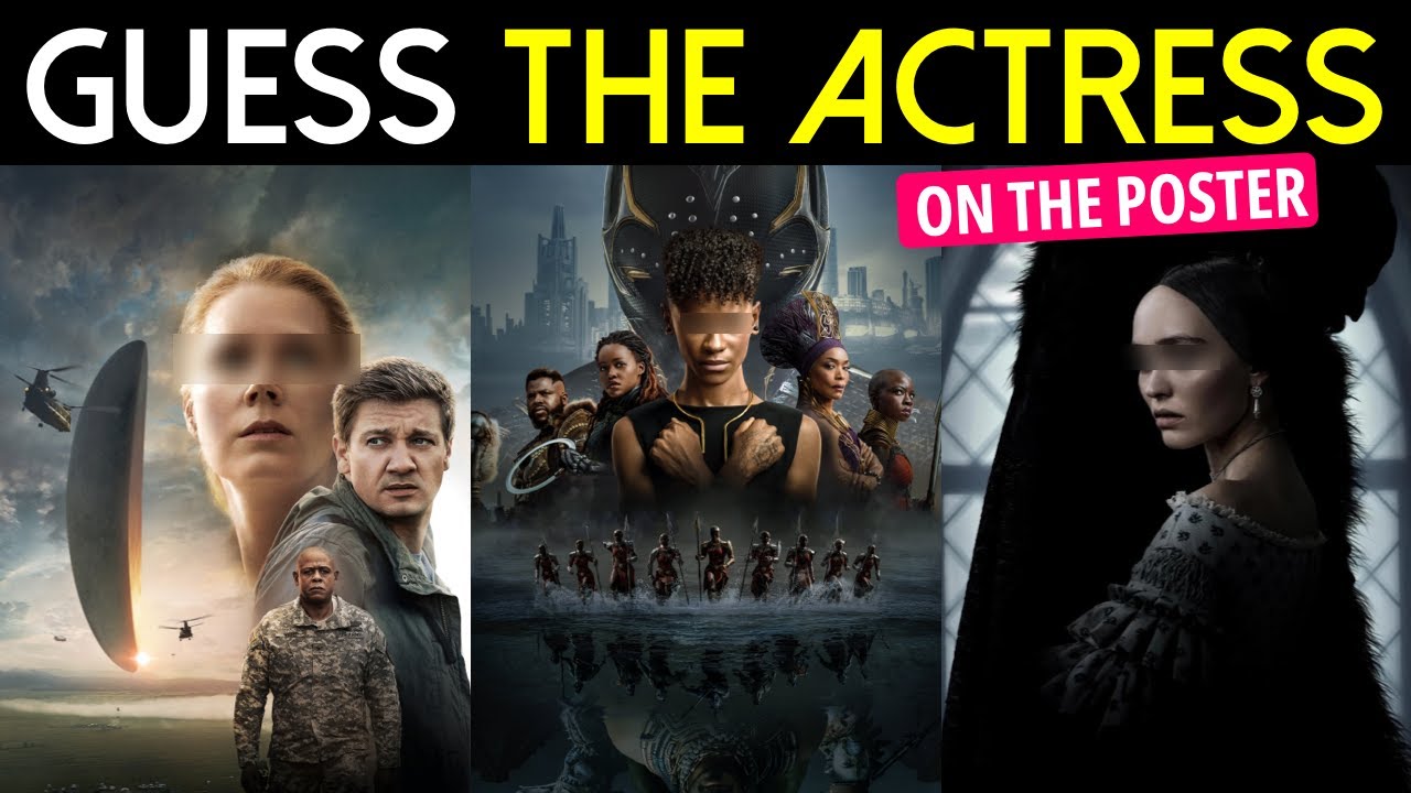 Guess the Actress by the Movie Poster |  Blurred Faces, Famous Stars