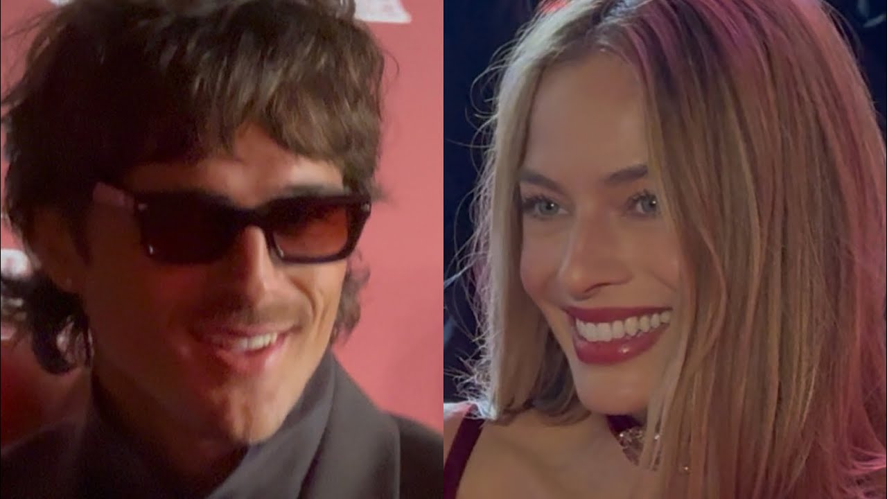 MARGOT ROBBIE AND JACOB ELORDI IN PARIS FOR THE HURLEVENT PREMIERE