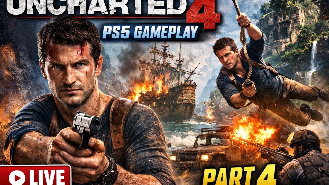 Uncharted 4: A Thief’s End – Live PS5 Gameplay Part 4