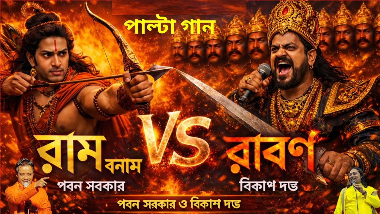 🔥 রাম বনাম রাবণ | পবন সরকার vs বিকাশ দত্ত | তুমুল পাল্টা গান