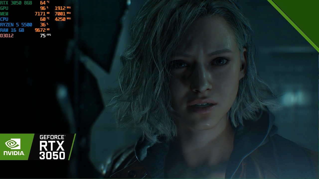 RESIDENT EVIL REQUIEM en RTX 3050 8GB + R5 5500