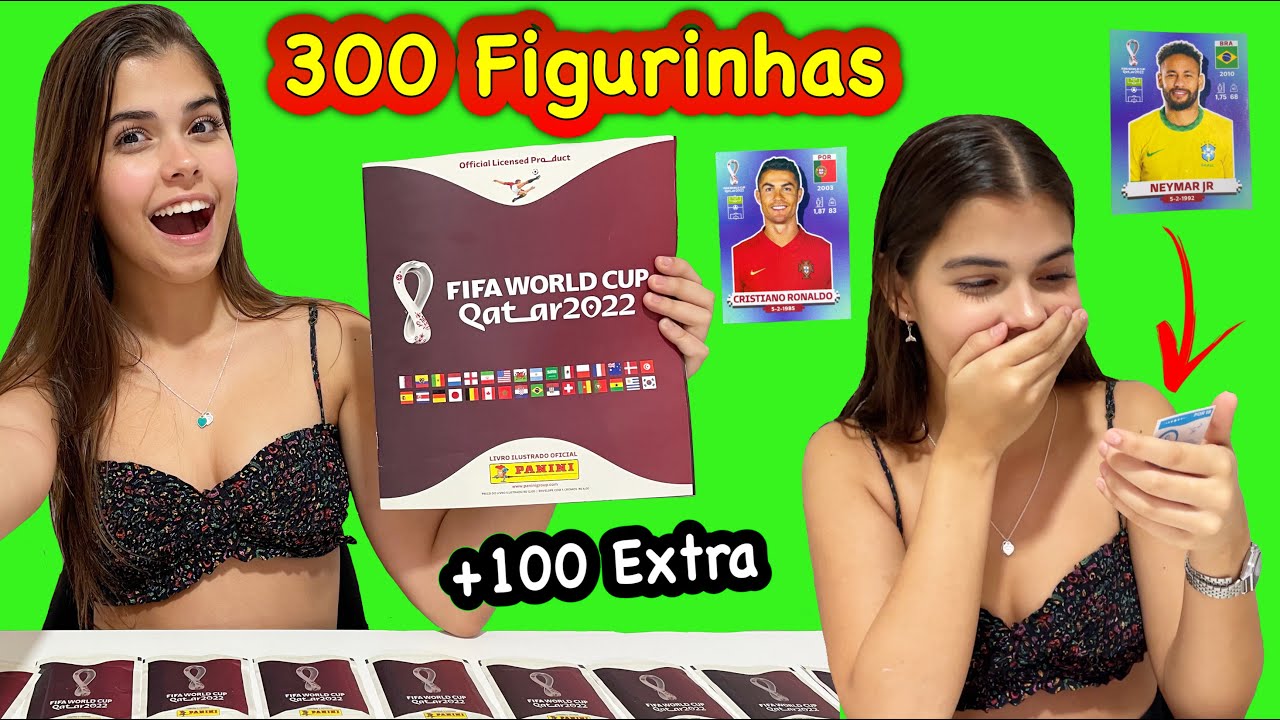 ABRINDO 300 FIGURINHAS DA COPA DO MUNDO 2022 + ÁLBUM de Figurinhas | NICOLE DUMER
