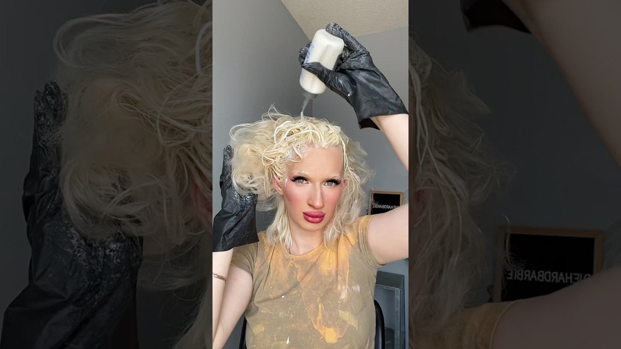 Пробую краску для волос Loreal Paris Feria Hyper Platinum Blonde Box Dye #lorealferia #lorealpari...