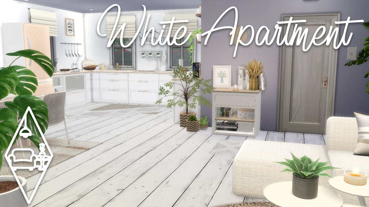 WHITE APARTMENT | +CC | The Sims 4 | Stop Motion Build