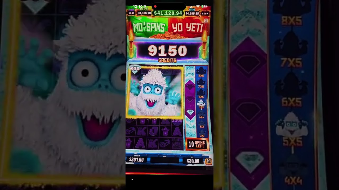 Massive yo yeti / mo spins bonus 