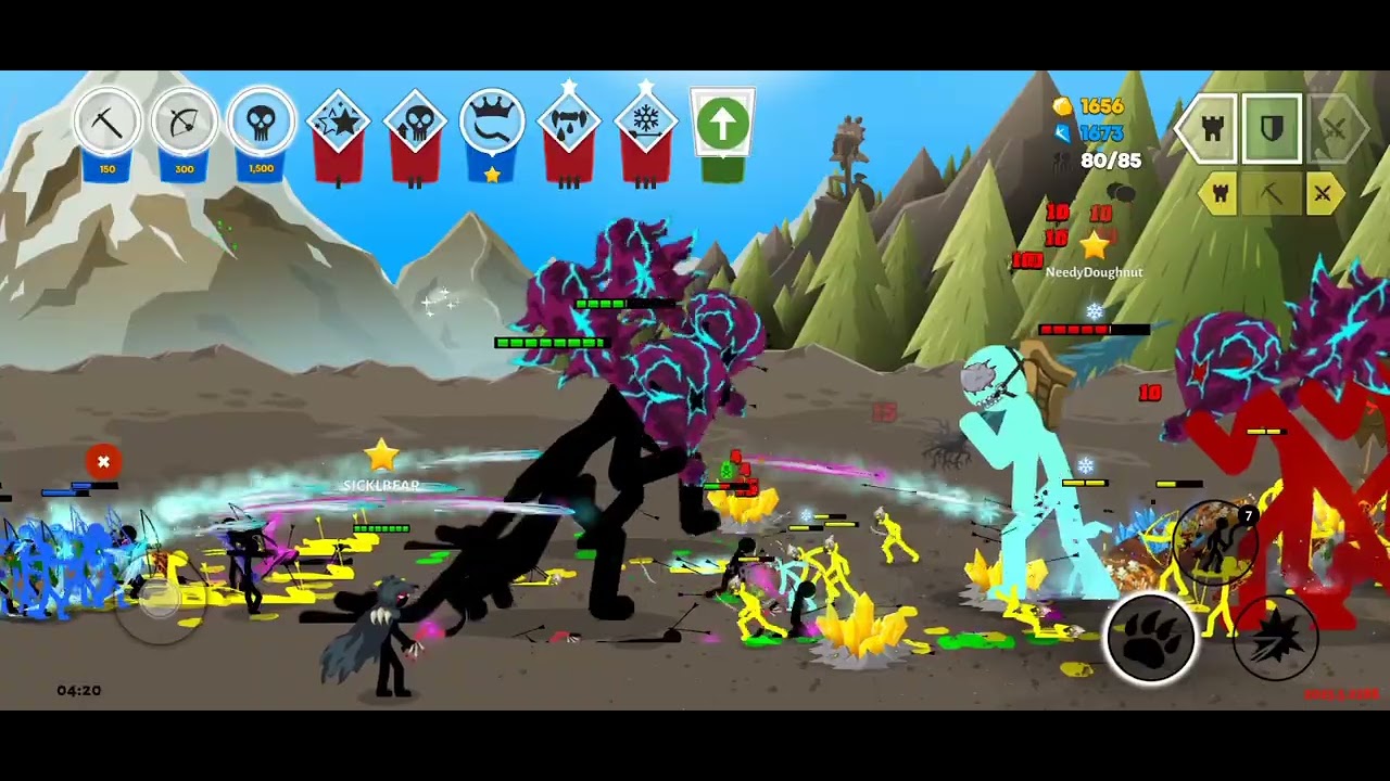 The meeting between SICKLBEAR and GAINTLORD. United tribes vs giants. 