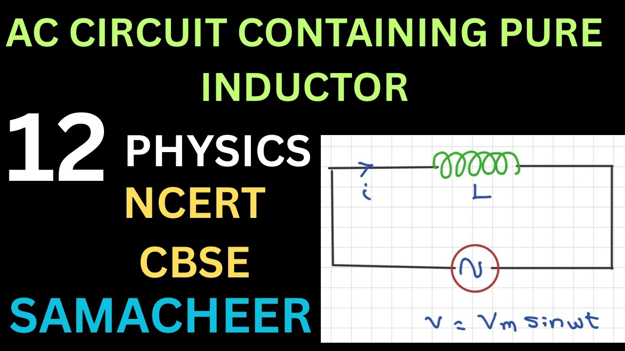 AC circuit containing Pure Inductor/12 Physics/Tamil/Quick Learning Physics