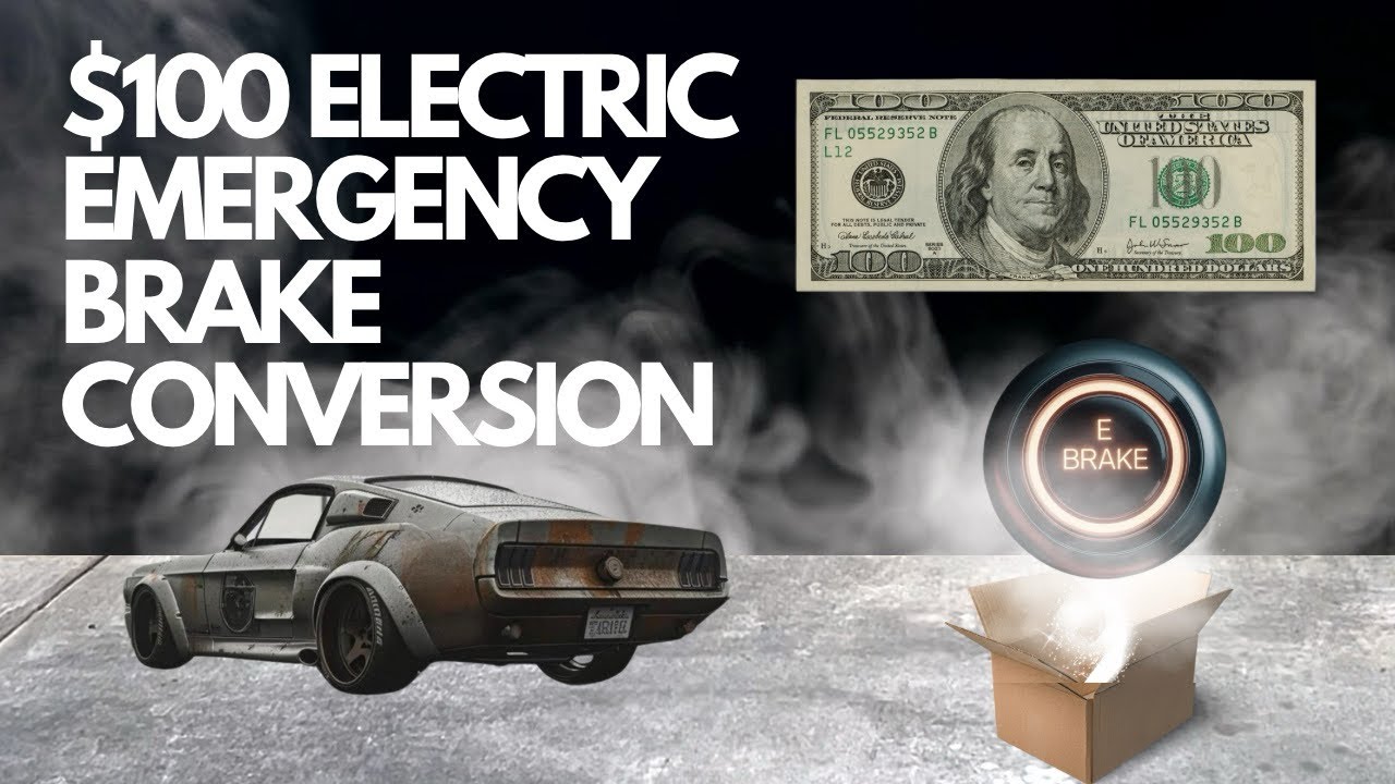 Electric Emergency Brake Conversion for ~ $100. Parking brake touch button for classic Ford Mustang