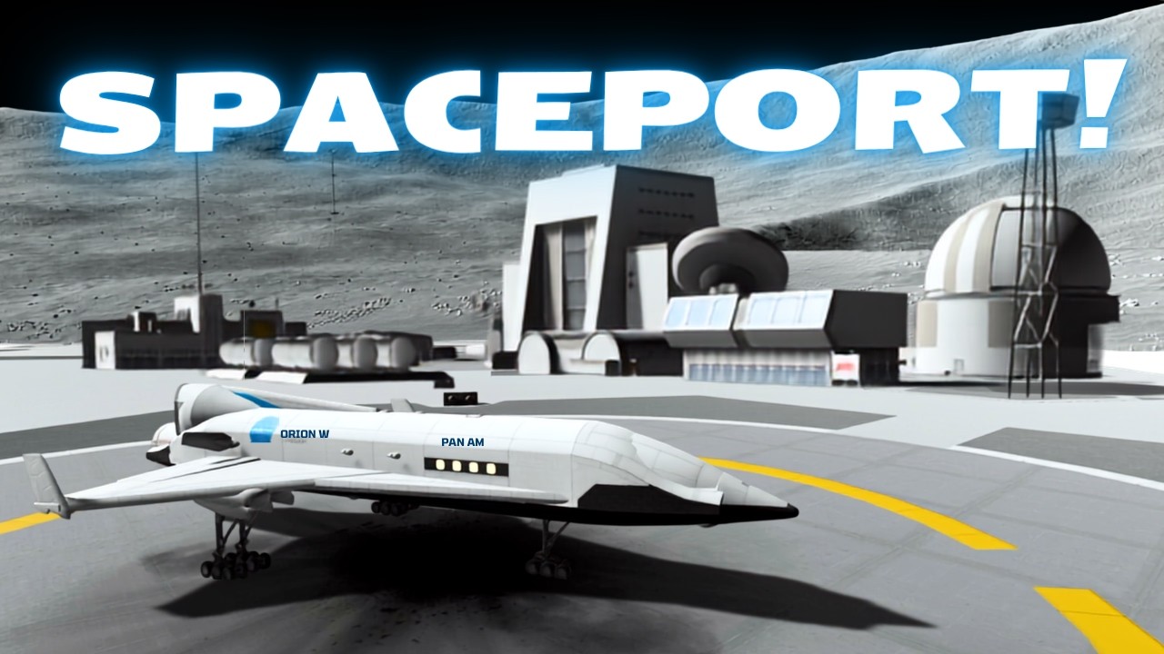 НОВЫЙ КОСМОПОРТ MUN в KSP с футуристическим космическим челноком