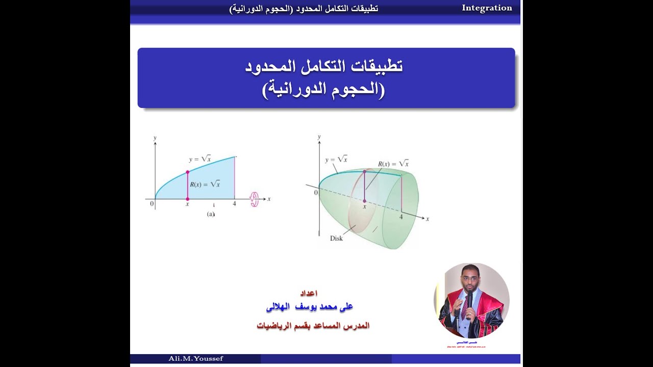 (تطبيقات التكامل المحدود (الحجوم الدورانية
