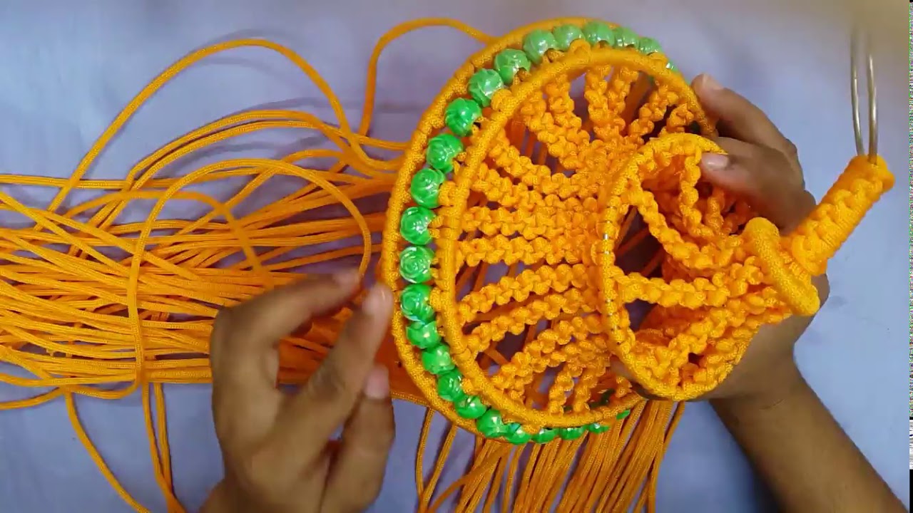 मेकरम का आकाश कंदील झूमर / Macrame Jhumar Aakash Kandi