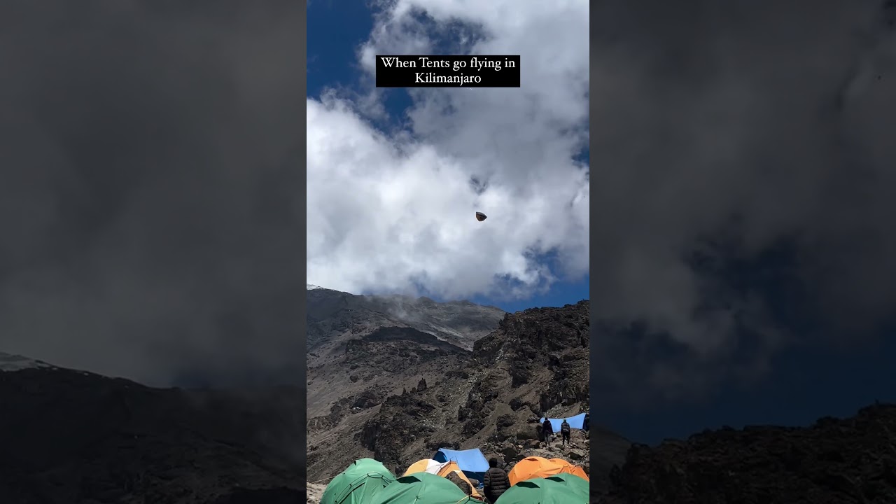 tent⛺️flying in kilimanjaro 