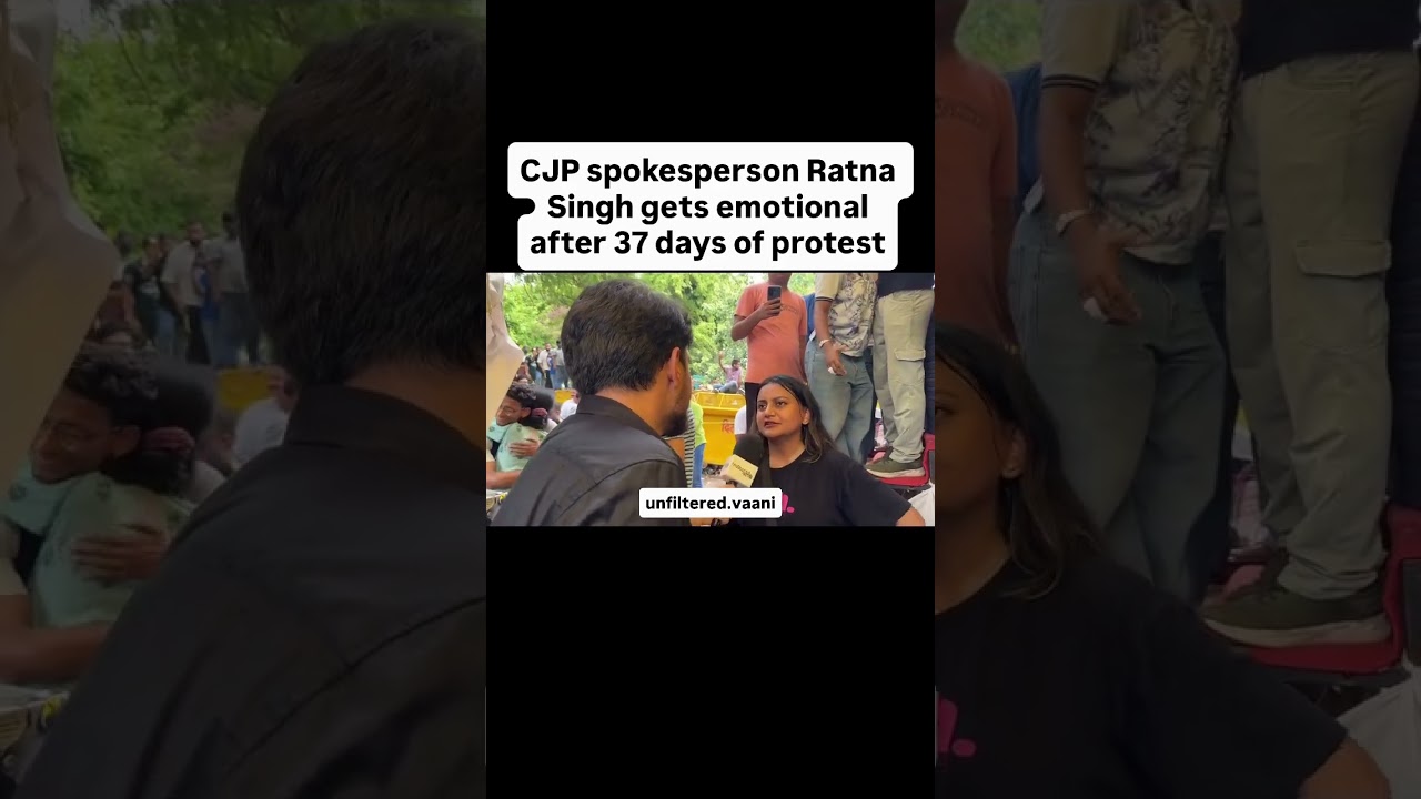 CJP Spokesperson Ratna Singh Breaks Down After 37 Days of Protest | Emotional Moment