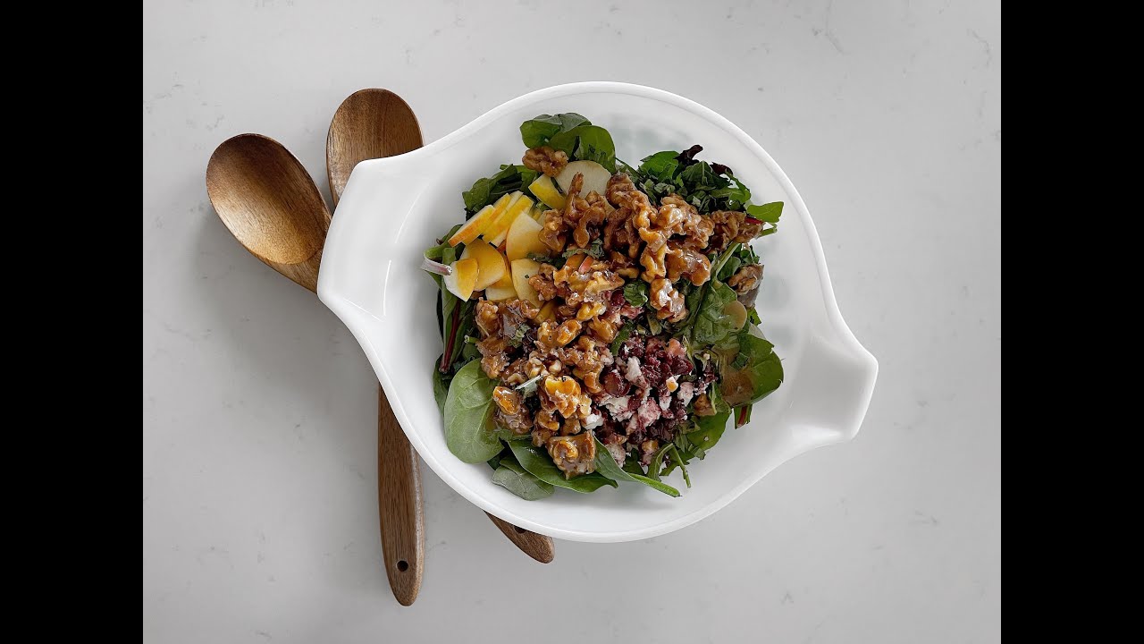 apple walnut salad with goat cheese | from: alana