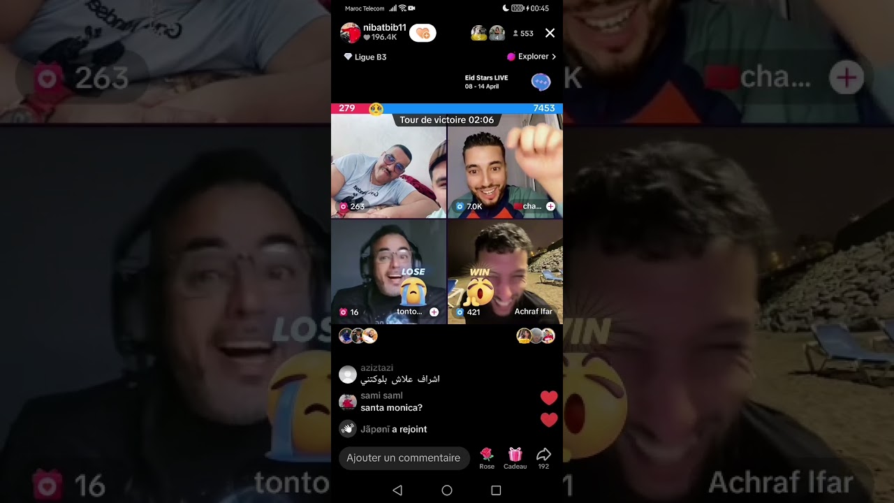 Niba tbib hicham el Mellouli vs achraf lfar tiktok live 😄 😂