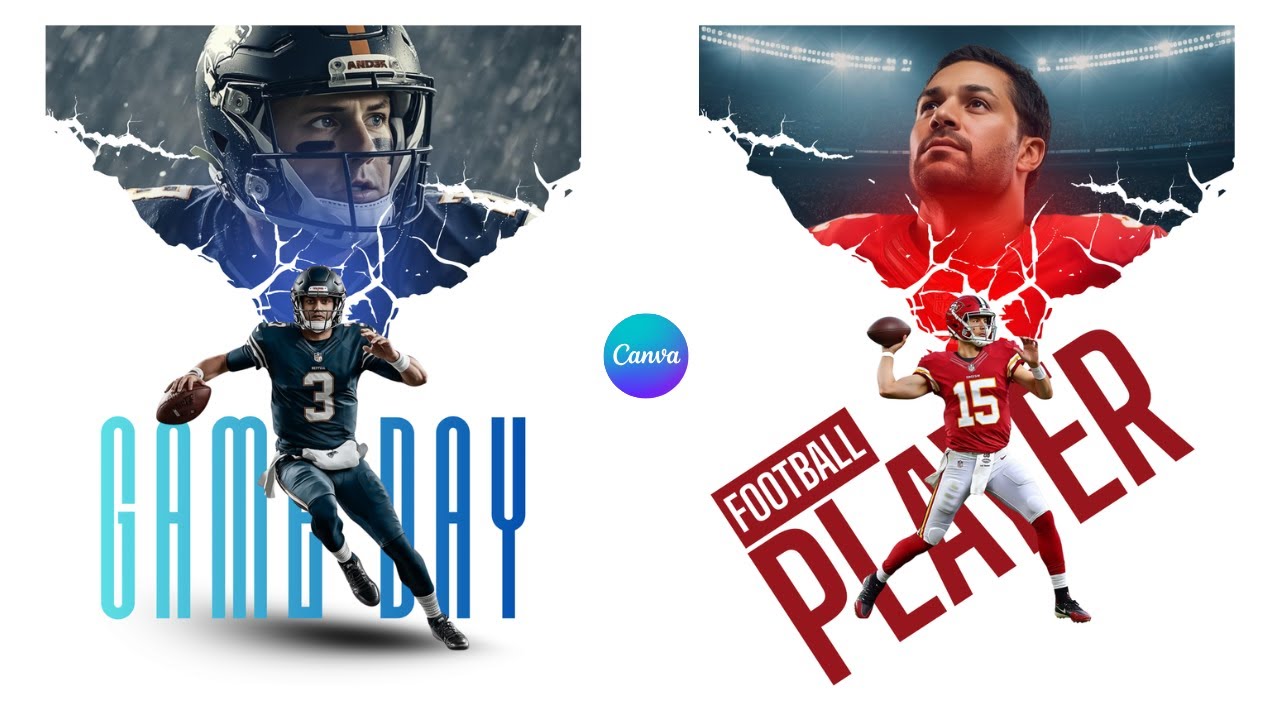 Создайте потрясающий постер NFL в Canva — с нуля! 🏈🔥