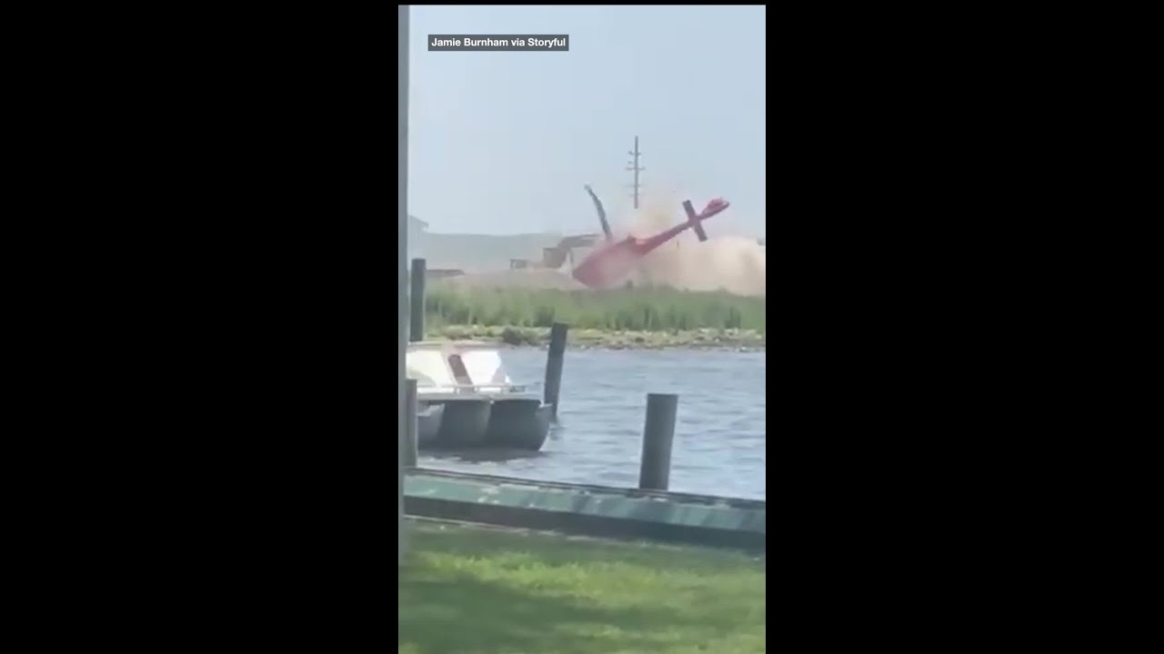 Passengers walk away from terrifying helicopter crash