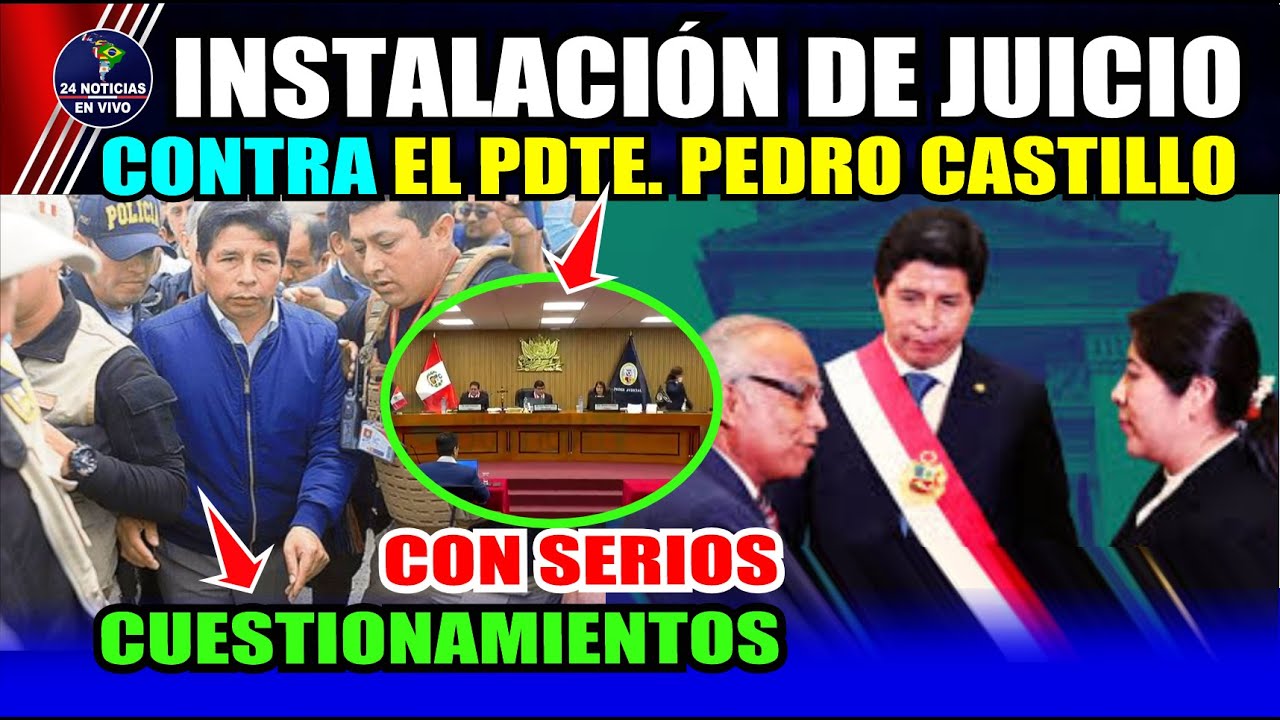 🚨inicia juicio oral contra el Pdte. Pedro Castillo Terrones, y otros por el delito de rebelión