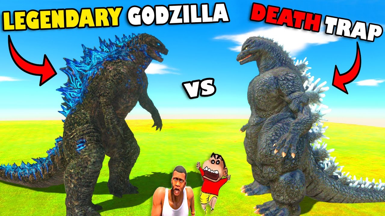 LEGENDARY GODZILLA vs SHINCHAN DEATH TRAP CHOP in ANIMAL REVOLT BATTLE SIMULATOR Dinosaur Game