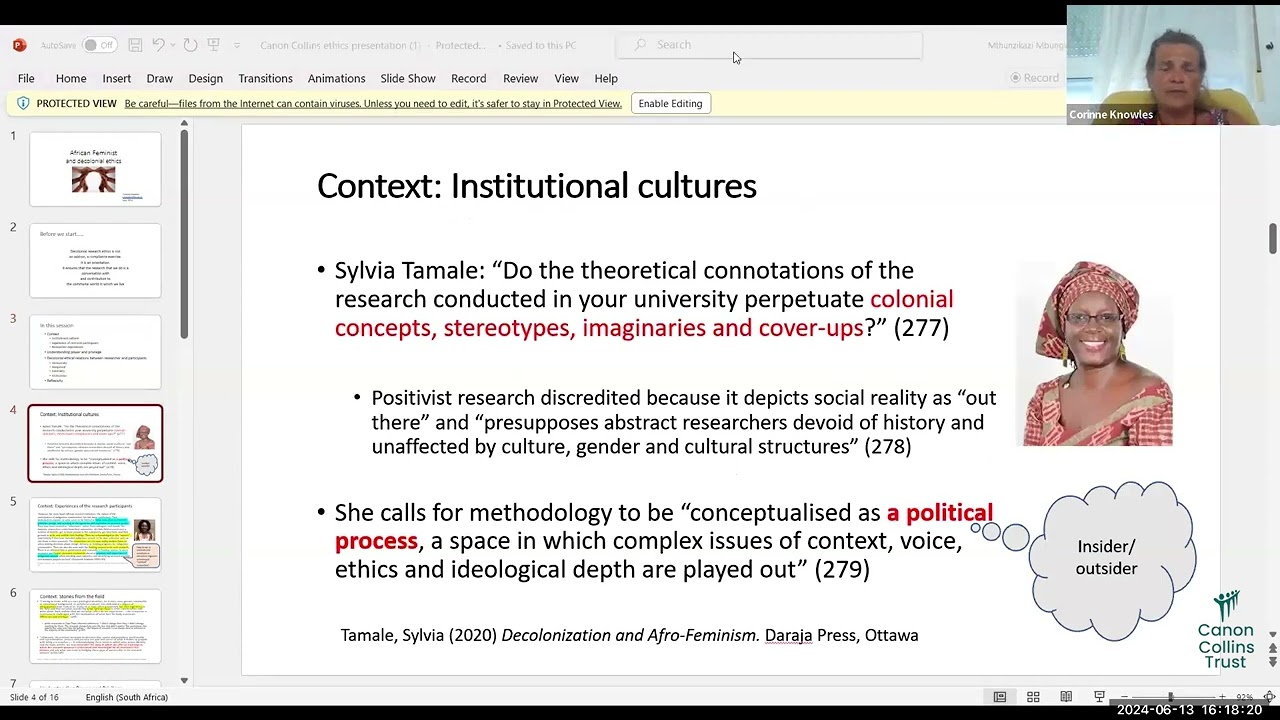 Thinking ethically - An African Feminist Approach