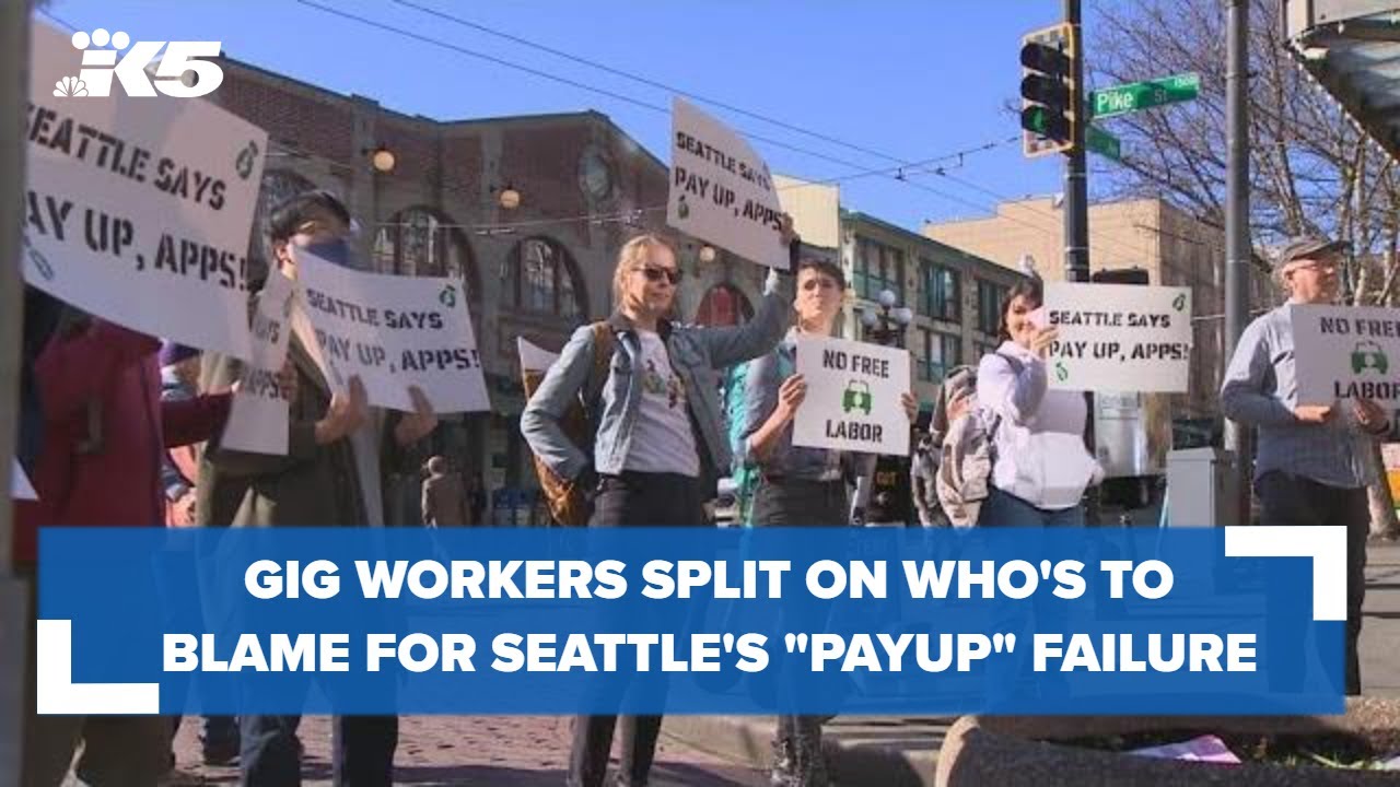 Gig workers split on who's to blame for Seattle's 'PayUp' law not working